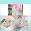 Cute Cartoon Plush White Goose Mini Shoulder Bag With Zipper Closure For Girls