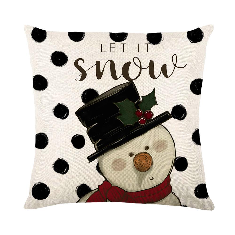 

Christmas Pillow Cover Cartoon Santa Claus Elk Print Cushion Cover Sofa Cushion 45 * 45Cm (excluding pillow core)