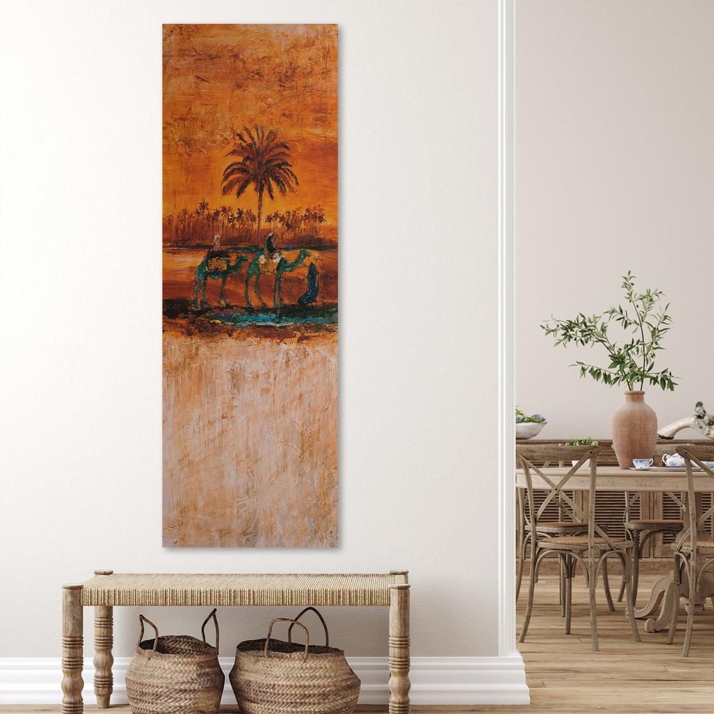 Canvas Print Palm Camel Desert