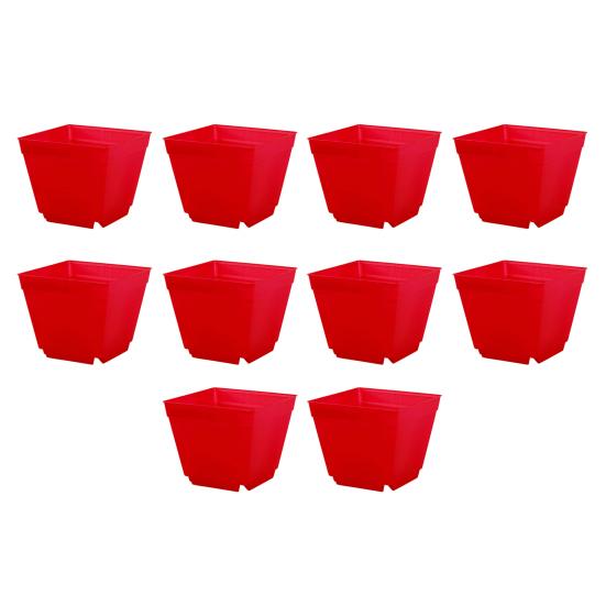 10Pcs Quadrado Vaso de Plantas Viveiro Transplante Plantador Recipiente Cesta de Jardim
