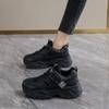 Scarpe da ginnastica da donna con plateau bianche alla moda 2024, scarpe vulcanizzate con lacci e suola spessa, scarpe sportive traspiranti in pelle PU da donna