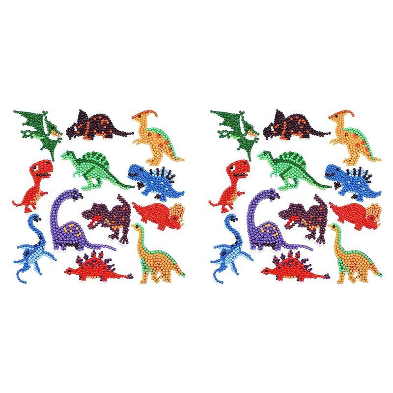

ABUL-2X Children s 5D Diamond Painting Pictures Set, DIY Animals Diamond Painting Sticker Kit, Crystal Art Craft For Children
