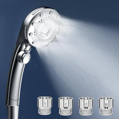 Shower Head Micro Nano Bubble Mode Mist Water Saving High Water Pressure Temporary Water Stop Nano Bubble Shower Ultra Fine Bubbles Increased Pressure