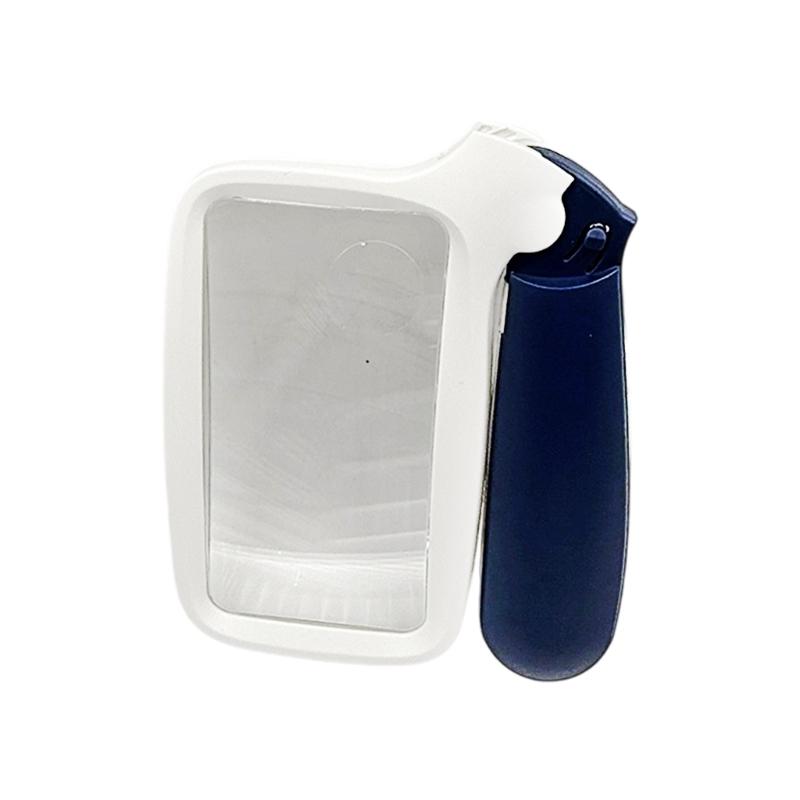 

Foldable ABS Magnifying Glass with Acrylic Lens 5 LED Light Handheld Magnifier for Senior Citizens Reading Aid синій
