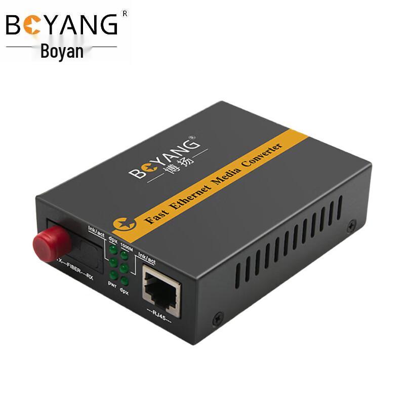 Boyang Telecom Grade Gigabit Single Mode Single Fiber Optic Transceiver 100km Transmission Distance