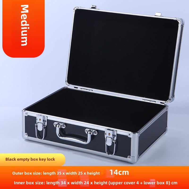 Cutie de scule portabilă din aliaj de aluminiu cu încuietoare pentru depozitarea feroneriei, documentelor și numerarului