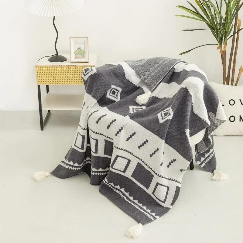 Bohemian Blanket Soft Sofa Cover Summer Blanket Office Nap Blankets Air Conditioning Blankets Knit Blanket For Travel