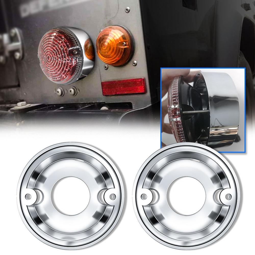2pcs 95MM Rear Light Lamp Base For Land Rover Defender 1990-2016 90/110 83-90 Light Base серебряный