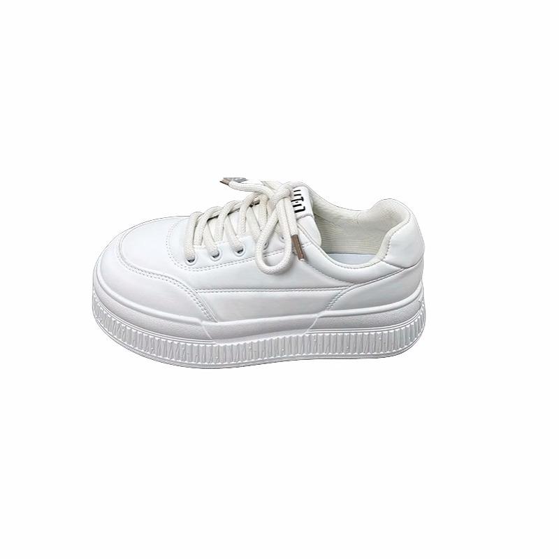 Japanese white shoes 2025 spring European platform women's shoes new height-increasing casual board shoes versatile student sports shoes