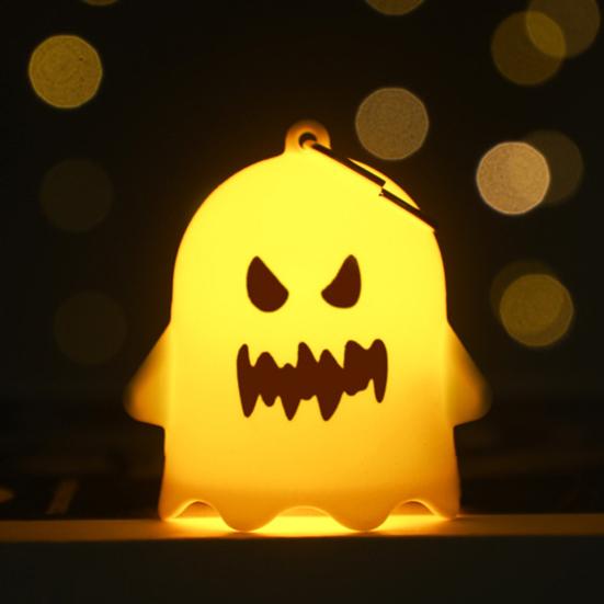 6Pcs Halloween Mini Light-up Ghost Figurine Resin Miniature Table Ghost Lights for Halloween Party Favors Home Garden Decoration