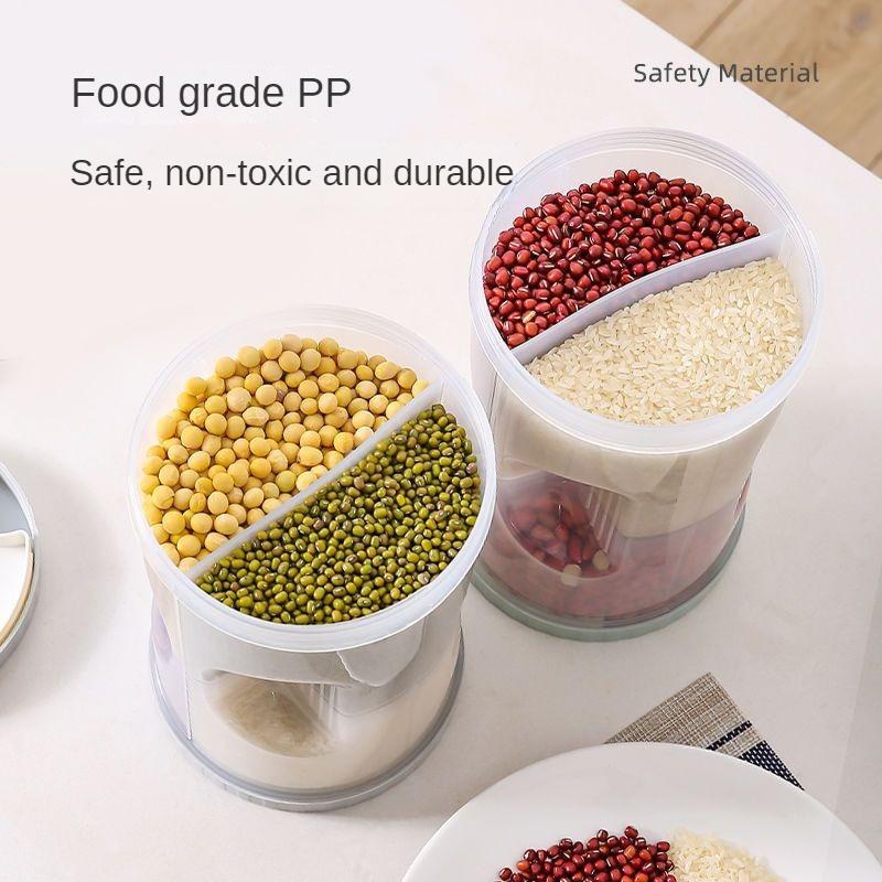 Aufbewahrungsbox für Lebensmittel, unterteilt in Vorratsdose für gemischte Körner, Bohnen-Aufbewahrungsbox, Küchen-Aufbewahrungsdose, feuchtigkeitsbeständige Versiegelungsdose für Körner
