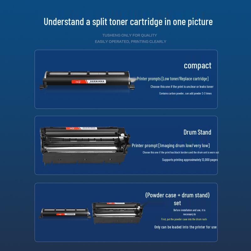 Compatible Toner Cartridge & Drum Unit for Panasonic Printers