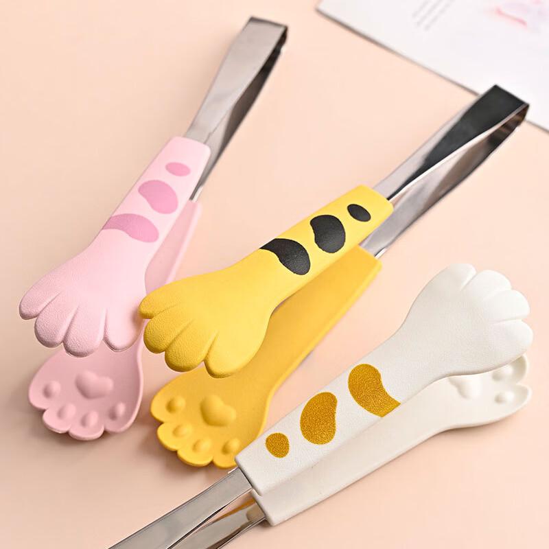 Cute Cat Paw Stainless Steel Food Tongs