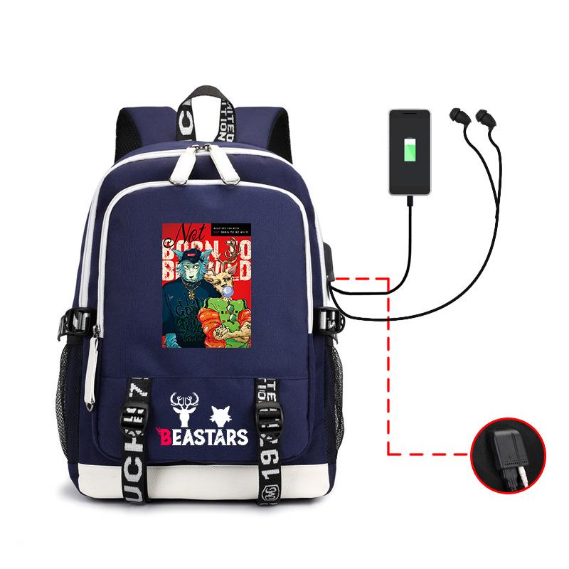 Animal Rhapsody Beastars Peripheral Women'S Bag Usb School Bag Multifunctional Large Capacity Backpack