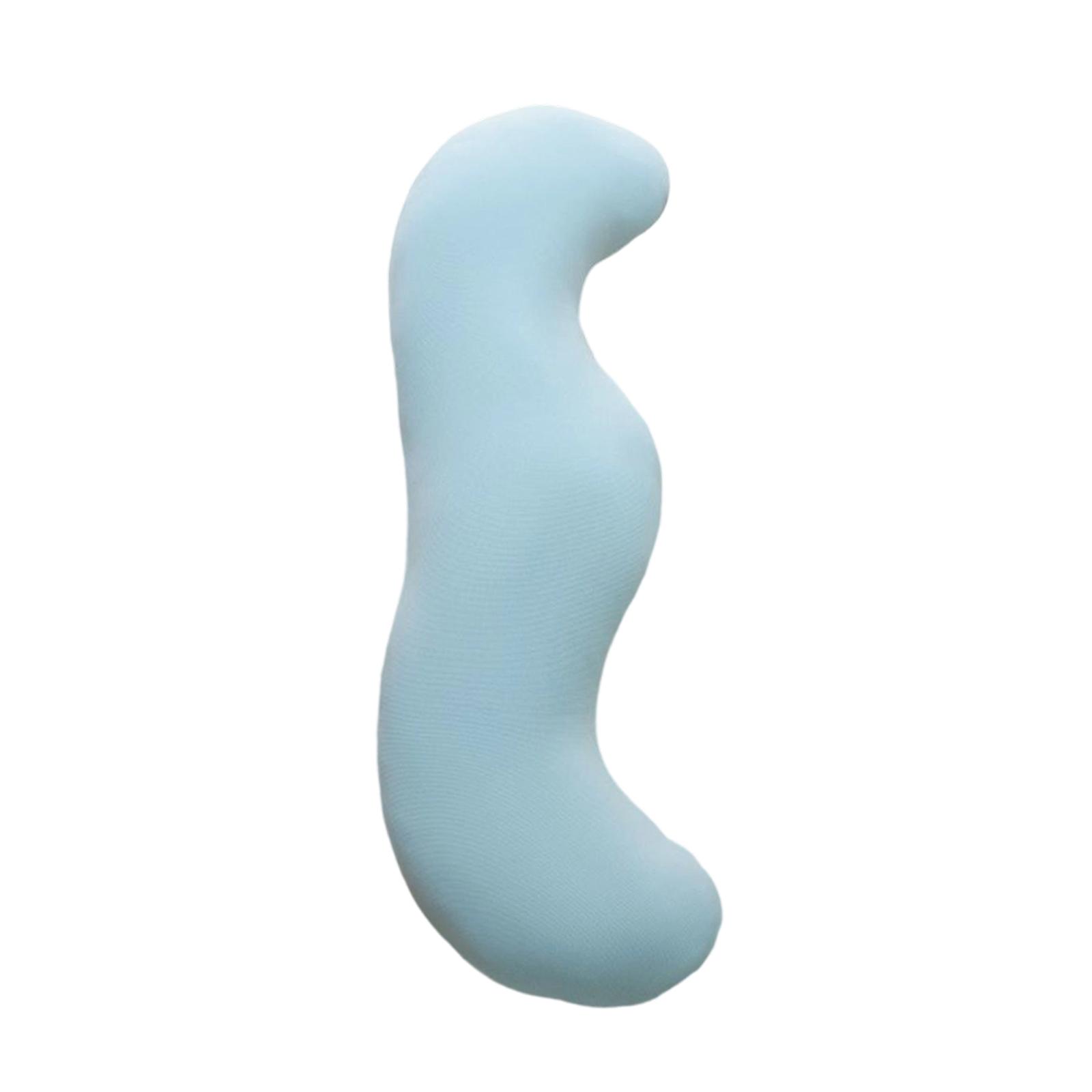 

120cm Full Body Maternity Pillow Side Sleeper Support Cushion Contoured Shape for Pregnancy Comfort and Back Pain Relief one size синий