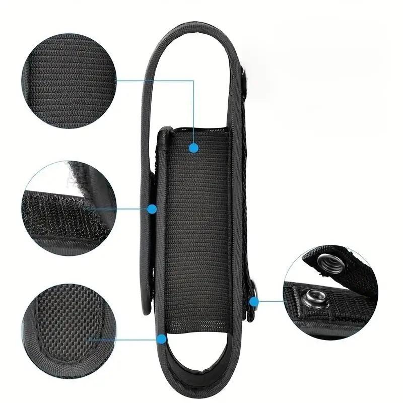 Belt Compatible Flashlight Pouch Heavy Duty Nylon Strong Hook Loop for Hiking Camping Hunting Tactical Outdoor Use