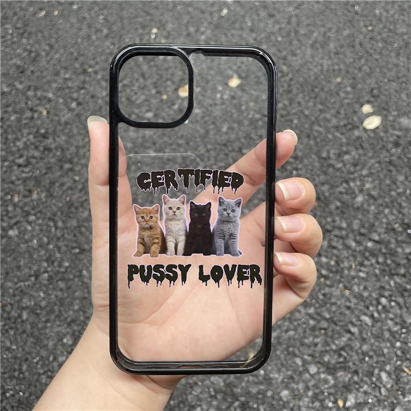 Funny Cartoon Meme Cat Phone Case for IPhone 15 Pro Max 16 11 12 13 14 Pro Max 7 8 Plus 13 Mini XS Max XR 17 Cover Clear Fundas