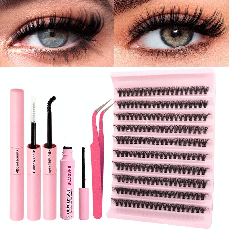 

Пучки ресниц 80D Толстые и Завитые - 10 рядов DIY Самостоятельное наращивание ресниц