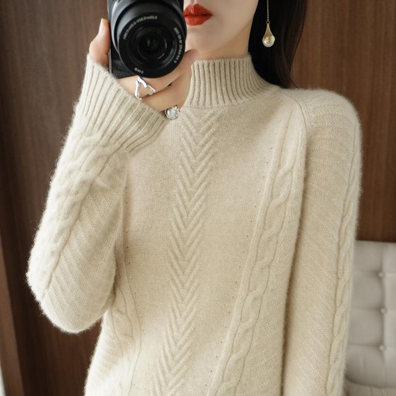Women Sweater Turtleneck MODERN NEW SAGA Winter Knitted Pullover Autumn Soft Warm Wool Sweaters Knit Top Female Jumper