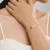 Luxury Creative Women's Cubic Zircon Filled Bracelets Gold Color Square Geometry Stainless Steel Simple Wedding Bracelet Jewelry