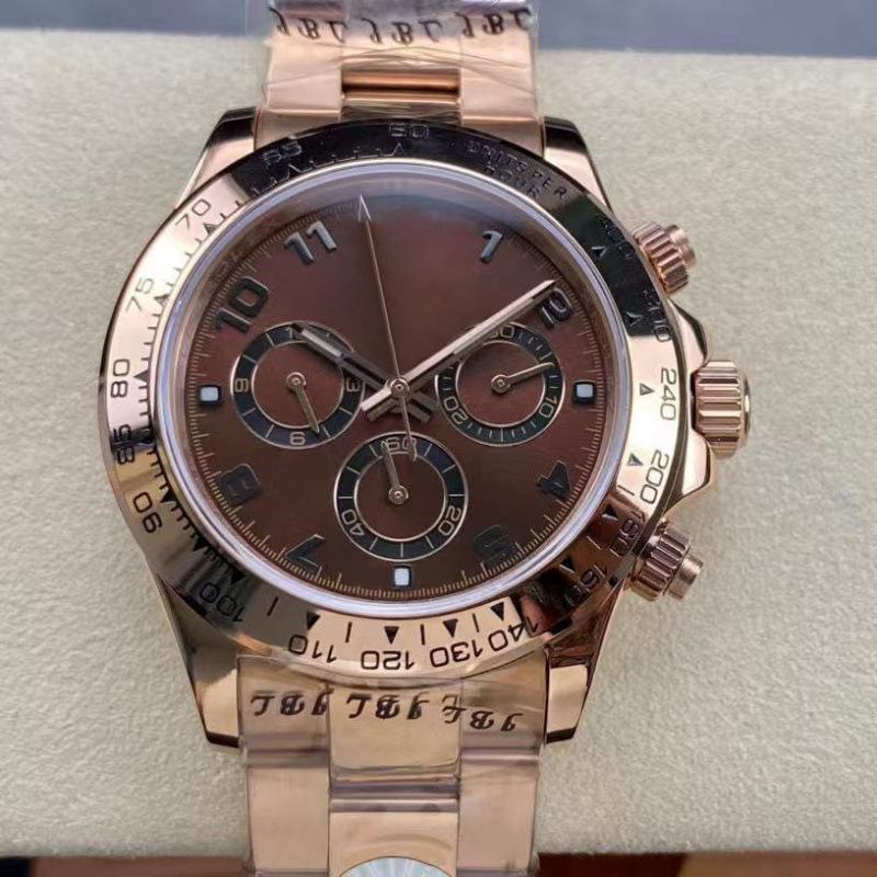 Rolex Daytona 40mm Diamond-Inlaid Multifunctional Automatic Mechanical Men's Watch.