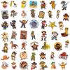 50 stücke cartoon western serie aufkleber kreuz-grenze außenhandel neue auto handy tasche western cowboy tier aufkleber