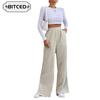 Women's Fashion Casual Solid Color Print Pants & Capris