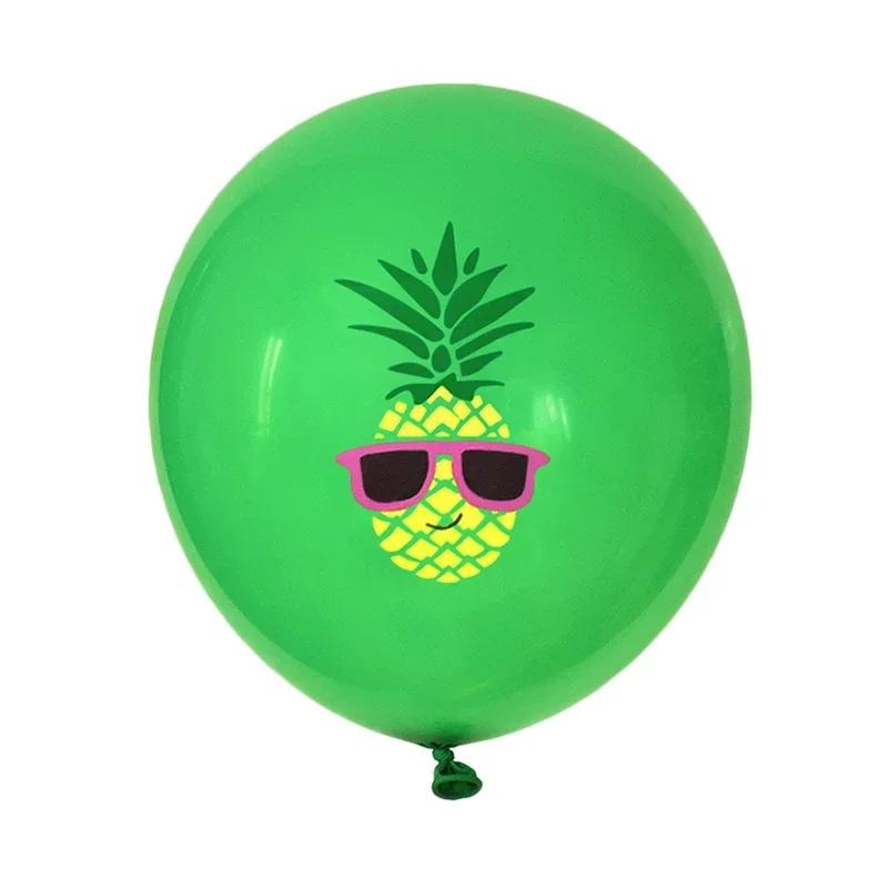 12Pcs 12inch Hawaiian Aloha Tropical Luau Latex Balloons for   Summer Beach Birthday Bar Party Wedding Supplies