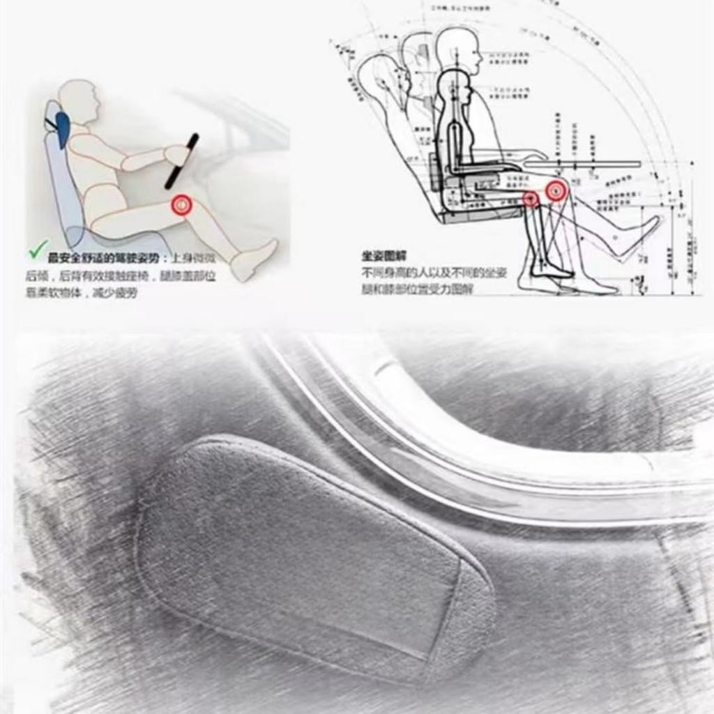 Alphard ALPHARD Car Armrest Leg Pads Hand and Leg Support Armrest Pads Knee Pads