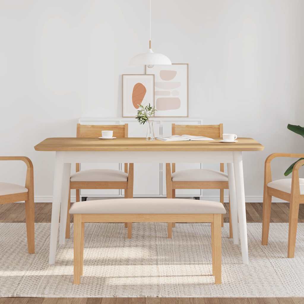 Bench 90 cm Solid Rubberwood