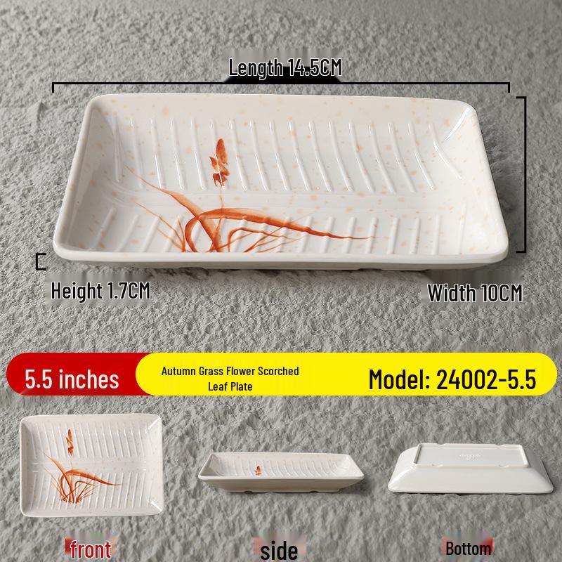 Melamine Rectangular Plate for BBQ Skewers and Side Dishes Standard