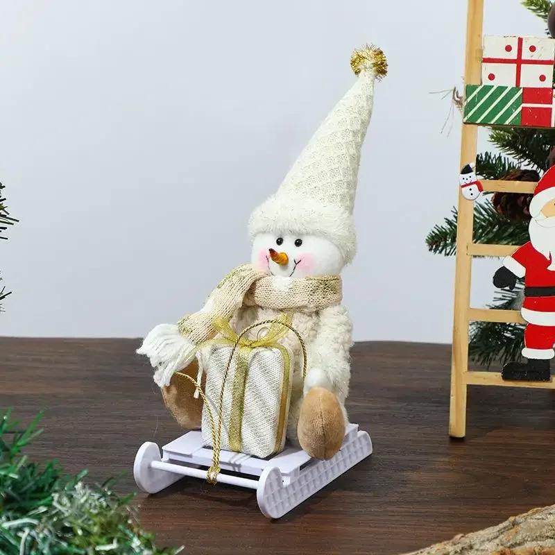 New Creative Christmas Decorations Ski Santa Reindeer Snowman Dolls For Home Holiday Party Decorations Christmas Gifts
