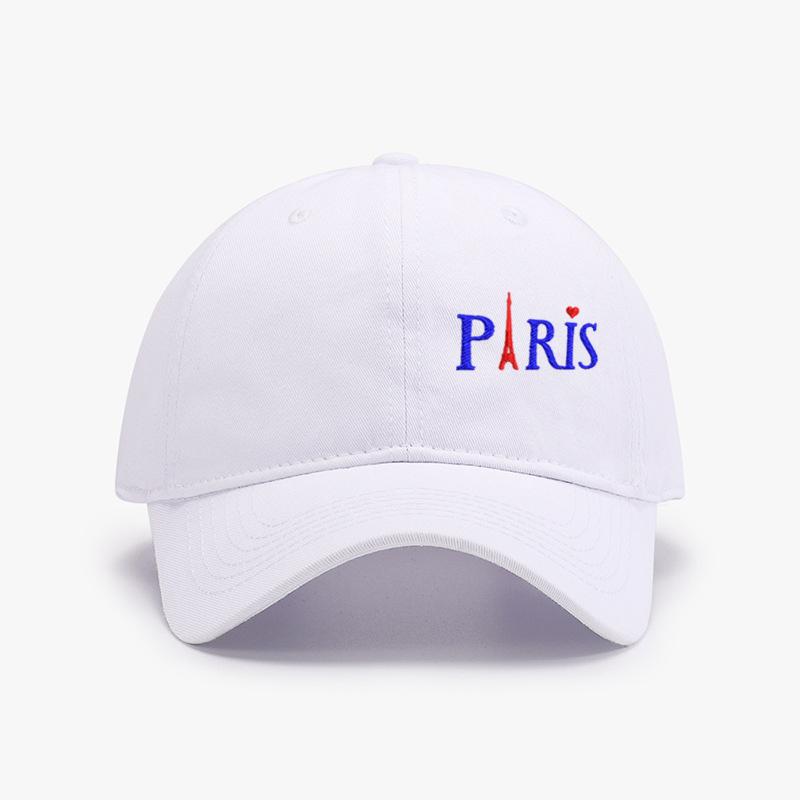 Stickerei PARIS Eiffelturm Unisex Baseballkappe Weiche Baumwolle Sonnenhüte Damen Verstellbar Snapback Sonnenhut Kappe für Erwachsene Kopfbedeckung