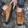 Handmade Leather Men Shoes Casual Split Leather Shoes Men Loafers Comfort Walking Driving Shoes Moccasins Men Flats Shoes