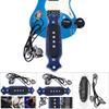 6 Saiten Tonabnehmer Schaltung ABS Gehäuse Schallloch Magnetisch für Akustik-E-Gitarre(blau)