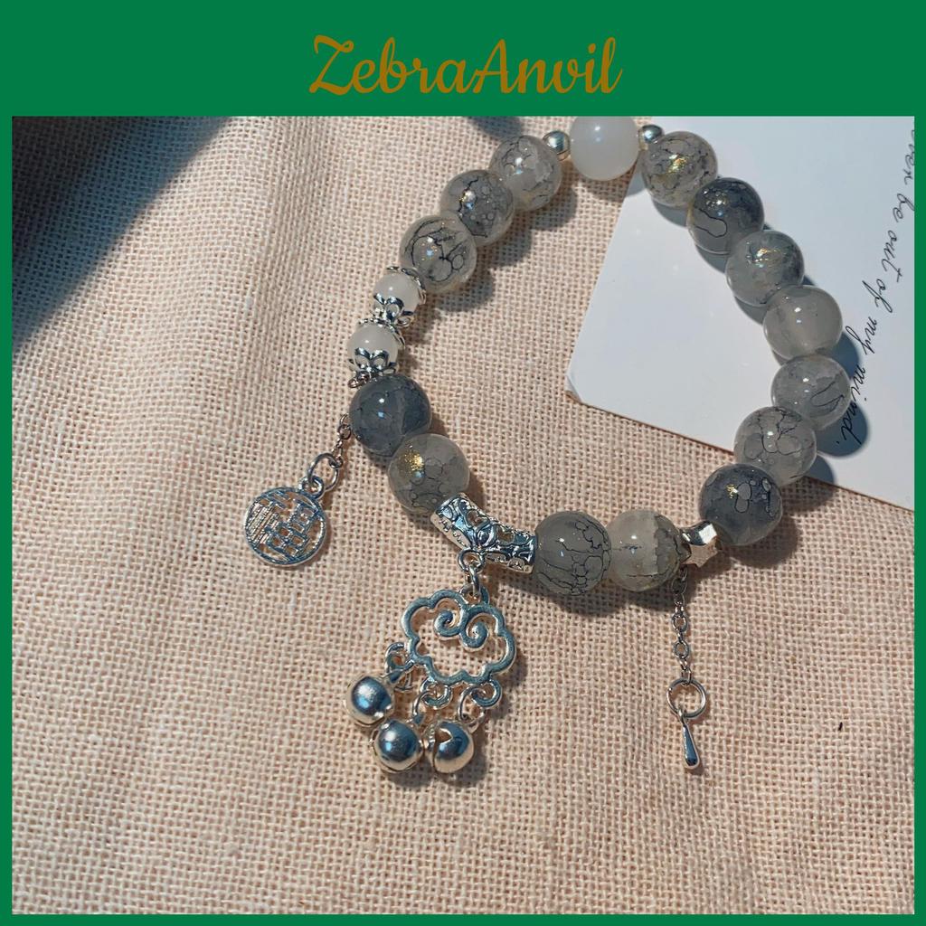 Elegant New Chinese Style Bracelet With Alloy Peace Lock Beads And Vintage Charm