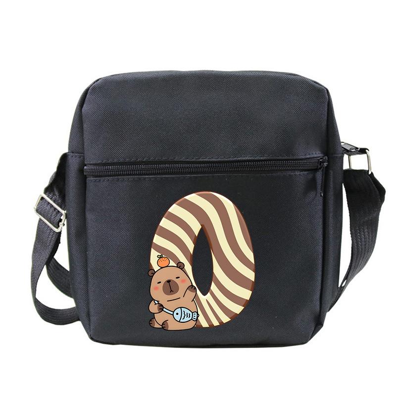 New Kapibara 26 letter printed messenger bag student children multi-functional leisure portable bag