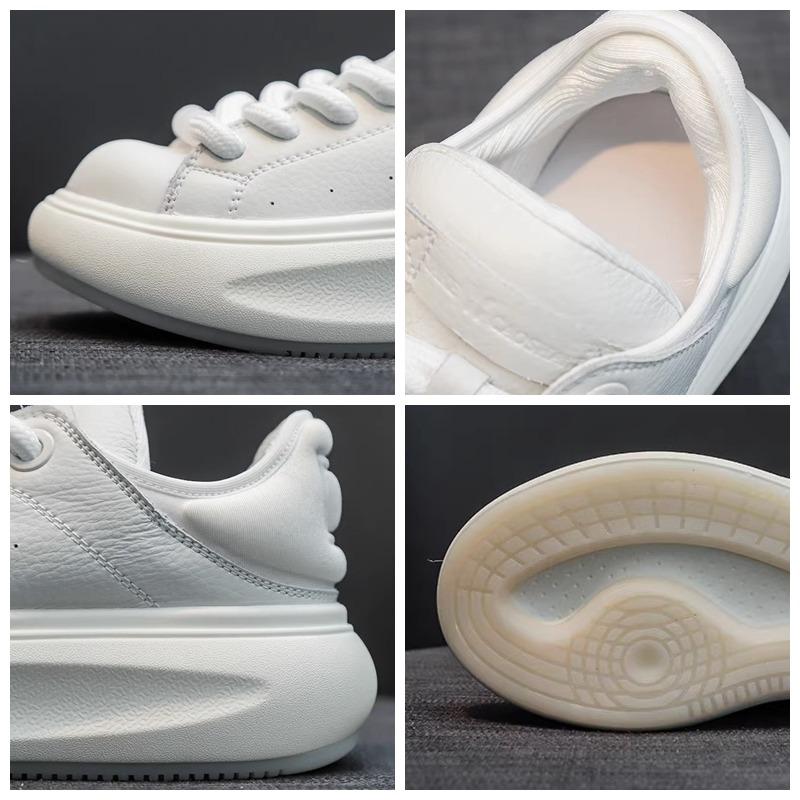 Кроссовки женские толстые из натуральной коровьей кожи разных цветов на платформе — фото 4