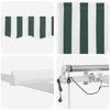 Awning Fabric Green and White 500 x 350 cm Polyester