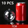 10Pcs Christmas Ornaments Balls Diy Bauble Plastic Transparent Hollow Ball Wedding Party Xmas Tree Hanging Decorations