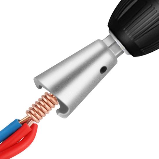 Wire Twisting Tool 1/4 Inch Hex Shank Multi-Functional Wire Stripping Twisting Tool Electrical Wire Nut Twister