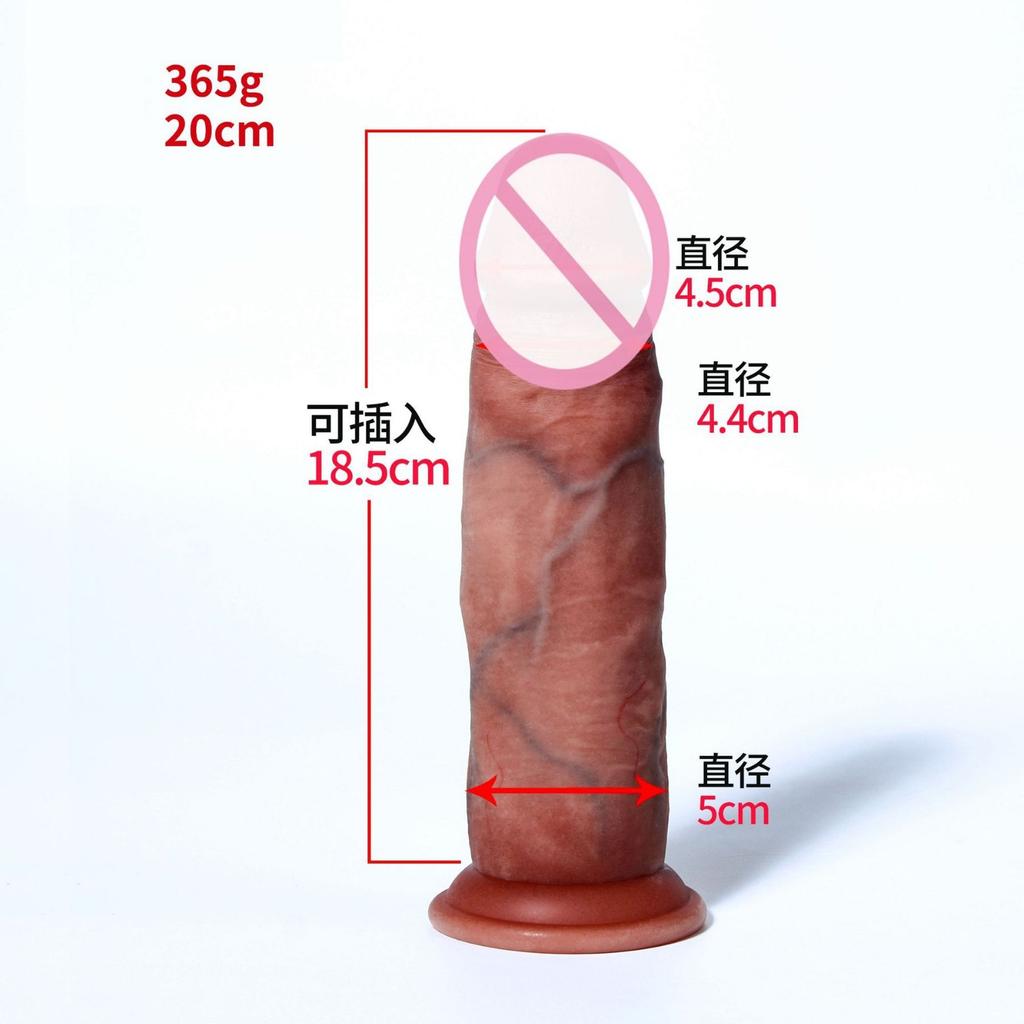 Skin-Rolling Simulation Penis Egg-Free Sliding Dildo Double Layer Liquid Silicone Makeup Women's Masturbation Device Adult Supplies
