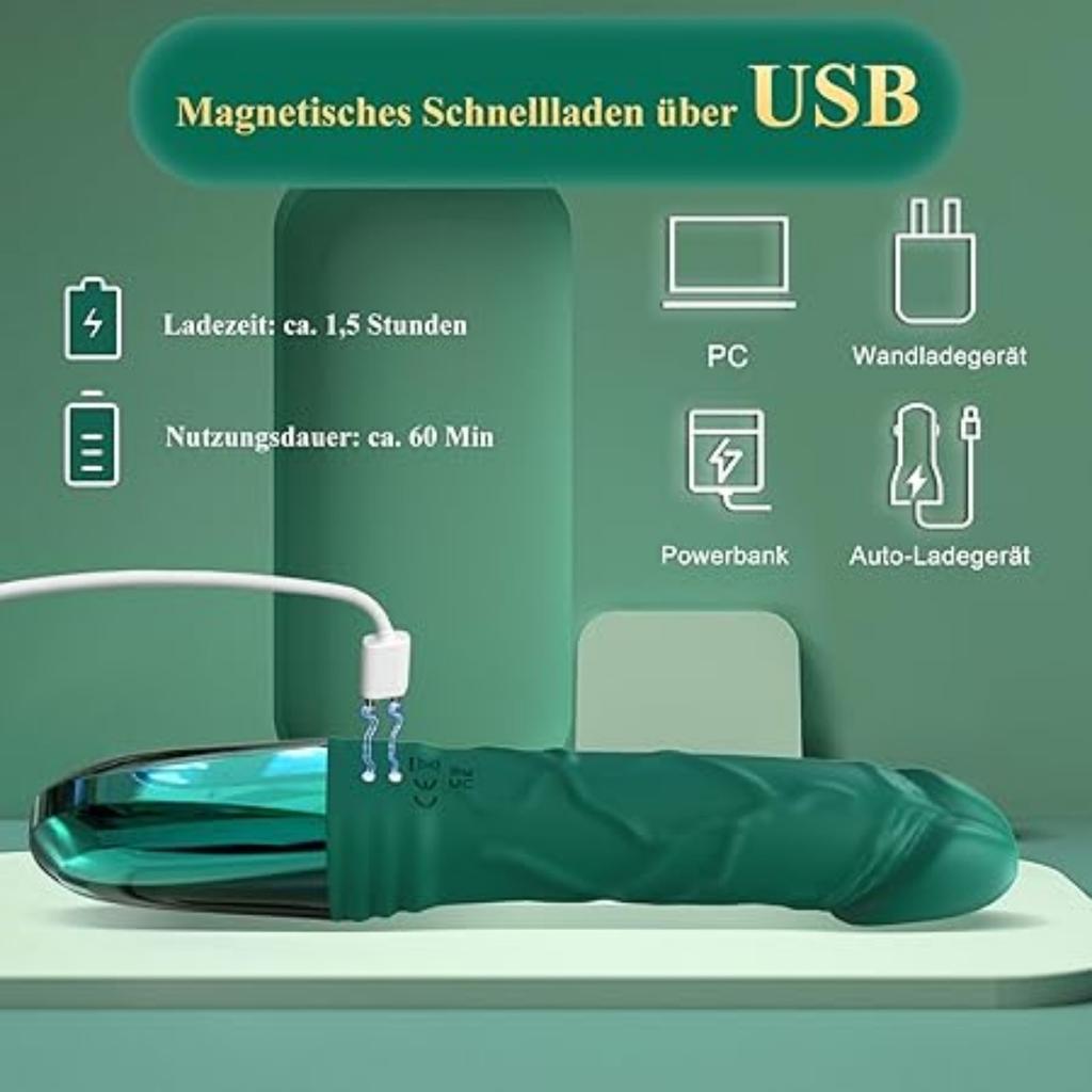 G Spot Dildo VibratorRealistisk anal dildo for med LED-skjerm, 12 vibrasjoner Klitoris Vibrator stav Sexleketøy for kvinnelige menn G Spot anal stimulering