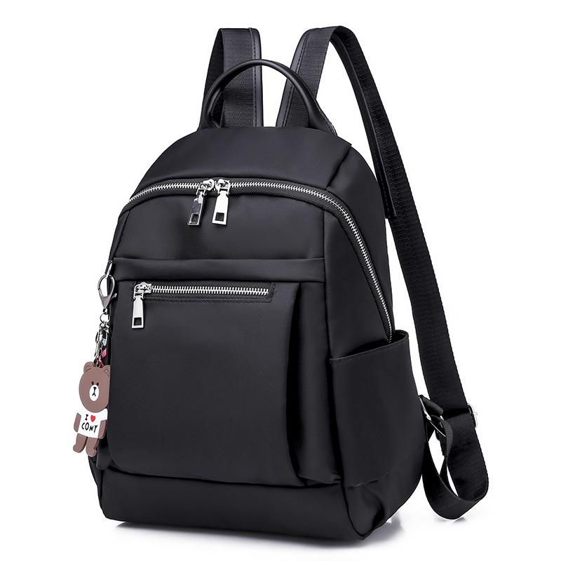 Рюкзак для путешествий женский рюкзак из ткани Оксфорд женский новый для путешествий корейская версия модный легкий простой модный большая вместимость чёрный