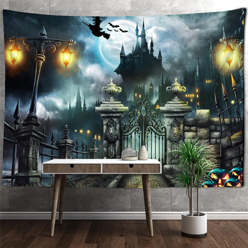 Horror Wizard Guitar Tapestry Wall Hanging Psychedelic Witchcraft Tapiz Art Residence Dormitory Decor