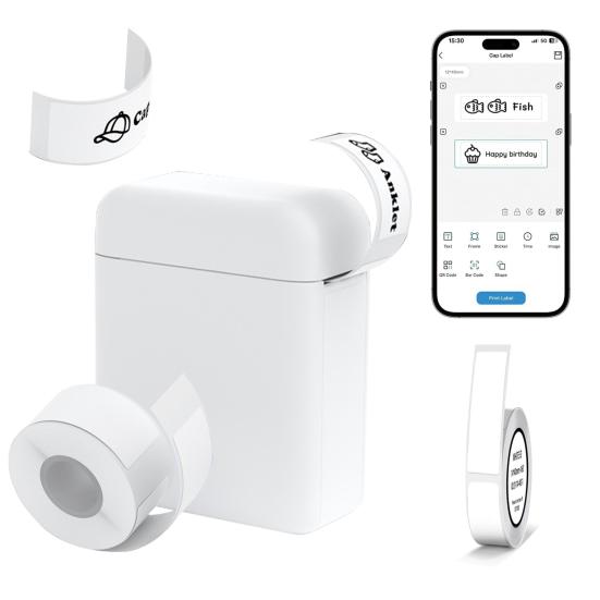 Label Maker Machine with Tape Bluetooth-compatible Thermal Shipping Label Printer for IOS And for Android Wireless Mini Label Maker for Home Office