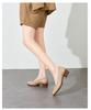 [Same as in the mall] 26 year spring/summer new embossed top layer cowhide versatile shallow mouth fashionable women's single shoes