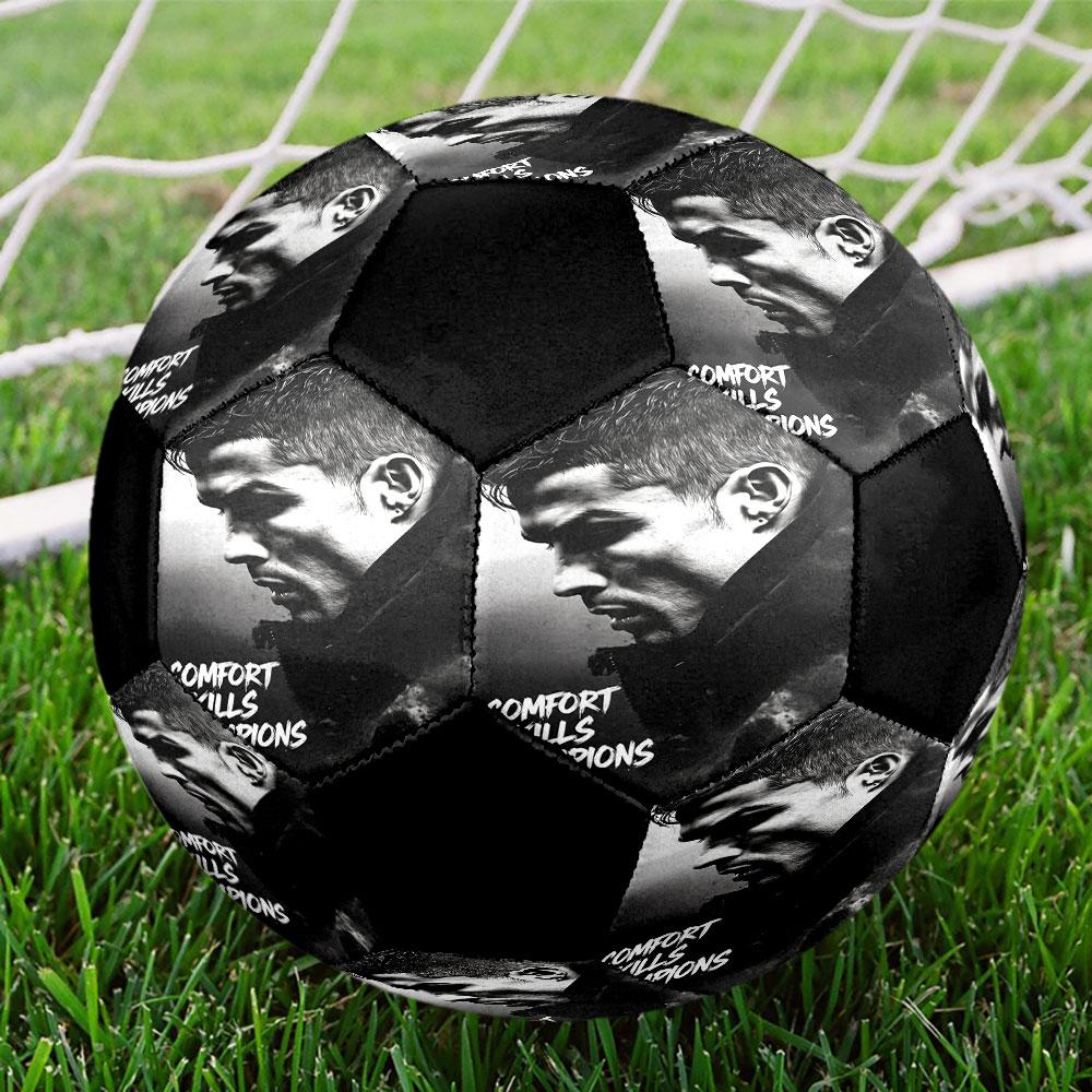 Balón de Fútbol para Entrenamiento al Aire Libre Resistente con Estampado, Talla 5