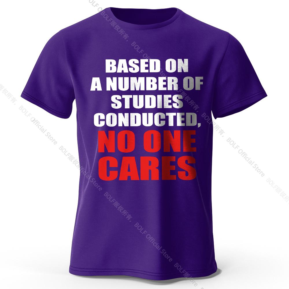 Men's No One Cares Printed T-Shirt 100% Cotton Oversized Edgy Graphic Tees for Women Summer Tops Punk Streetwear
