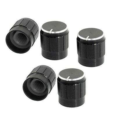 10pcs/set Black Knurled Shaft Rotary Knob Volume Control Rotary Switch For Potentiometer Knob